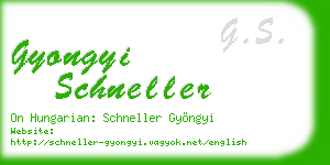 gyongyi schneller business card
